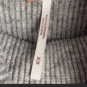 NEW free people softly structured sweater gray m